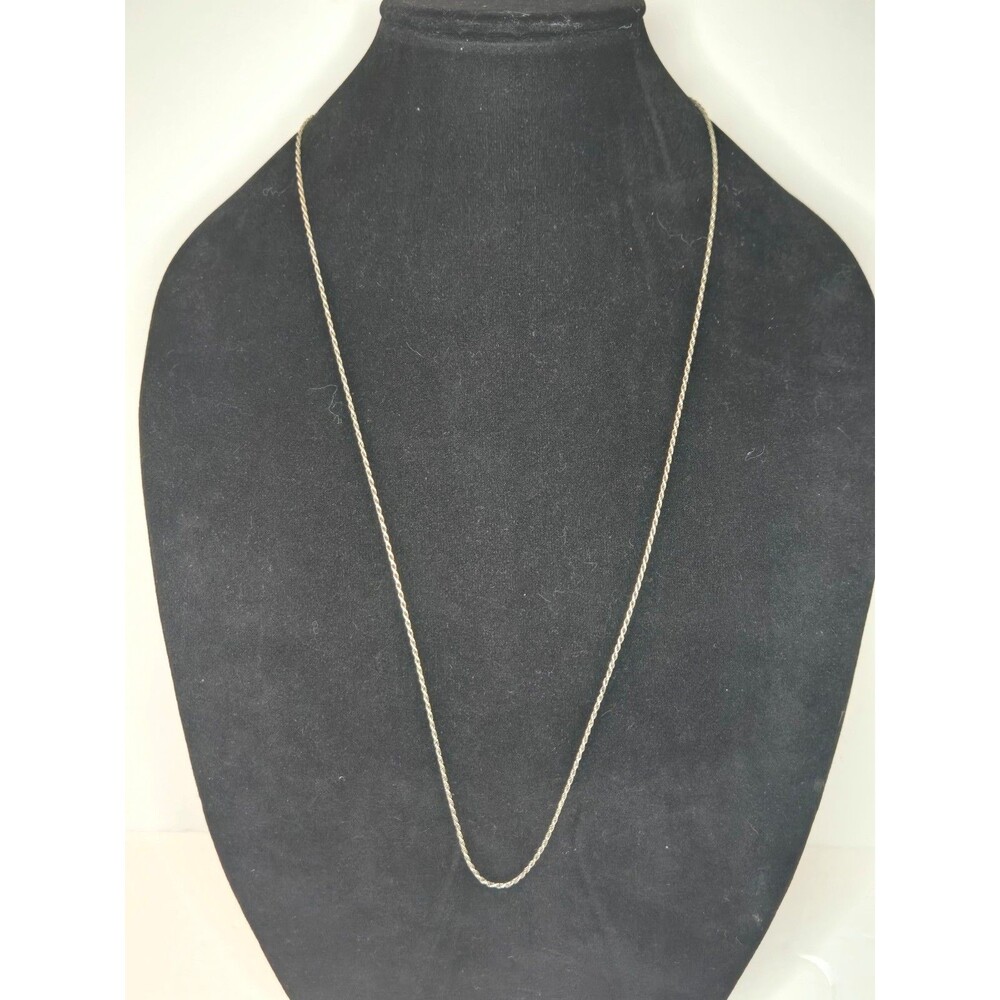 Silver Tone Chain Necklace Lobster Clasp